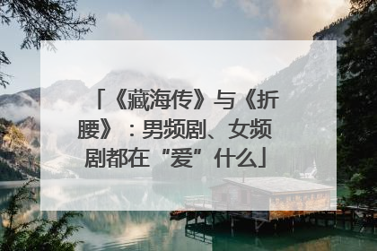 《藏海传》与《折腰》：男频剧、女频剧都在“爱”什么
