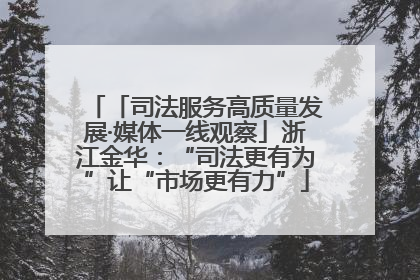 「司法服务高质量发展·媒体一线观察」浙江金华：“司法更有为”让“市场更有力”