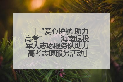 “爱心护航 助力高考”——海南退役军人志愿服务队助力高考志愿服务活动