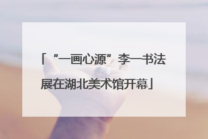 “一画心源”李一书法展在湖北美术馆开幕