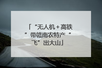 “无人机＋高铁”带赣南农特产“飞”出大山