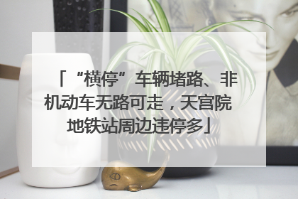 “横停”车辆堵路、非机动车无路可走，天宫院地铁站周边违停多