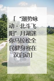 “潮势咏动・北斗飞阳”月湖迷你马拉松全民健身赛在汉启动