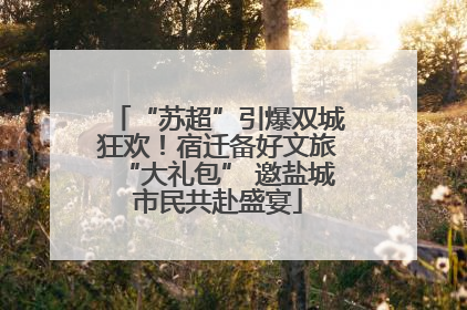 “苏超”引爆双城狂欢！宿迁备好文旅“大礼包” 邀盐城市民共赴盛宴