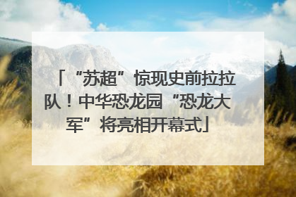 “苏超”惊现史前拉拉队！中华恐龙园“恐龙大军”将亮相开幕式