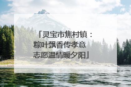 灵宝市焦村镇：粽叶飘香传孝意 志愿温情暖夕阳