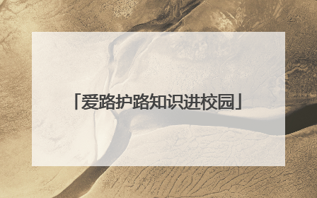 爱路护路知识进校园