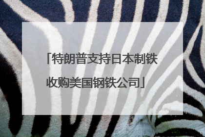特朗普支持日本制铁收购美国钢铁公司