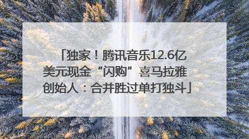 独家！腾讯音乐12.6亿美元现金“闪购”喜马拉雅 创始人：合并胜过单打独斗