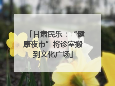 甘肃民乐：“健康夜市”将诊室搬到文化广场