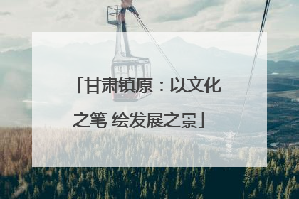 甘肃镇原：以文化之笔 绘发展之景