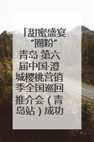 甜蜜盛宴 “圈粉”青岛 第六届中国·澄城樱桃营销季全国巡回推介会（青岛站）成功举办