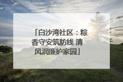 白沙湾社区：粽香守安筑防线 清风润廉护家园