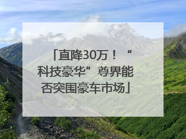 直降30万！“科技豪华”尊界能否突围豪车市场