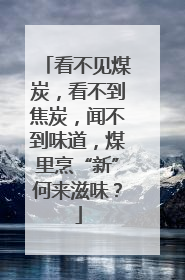 看不见煤炭,看不到焦炭,闻不到味道,煤里烹“新”何来滋味?