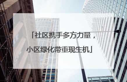 社区携手多方力量，小区绿化带重现生机