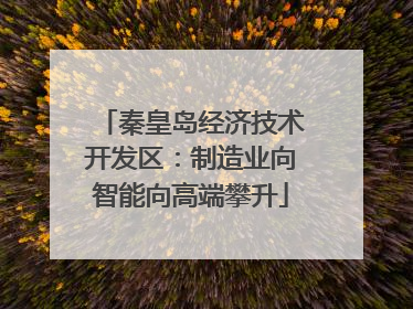秦皇岛经济技术开发区：制造业向智能向高端攀升