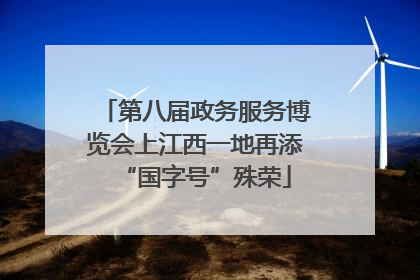 第八届政务服务博览会上江西一地再添“国字号”殊荣