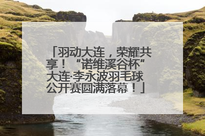 羽动大连，荣耀共享！“诺维溪谷杯”大连·李永波羽毛球公开赛圆满落幕！
