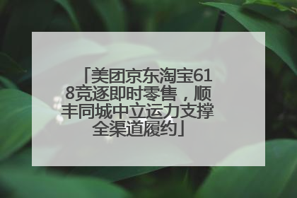 美团京东淘宝618竞逐即时零售，顺丰同城中立运力支撑全渠道履约