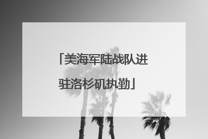 美海军陆战队进驻洛杉矶执勤