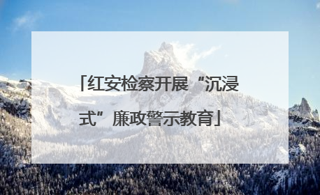 红安检察开展“沉浸式”廉政警示教育