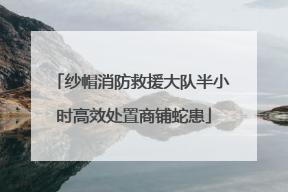 纱帽消防救援大队半小时高效处置商铺蛇患