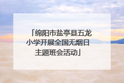 绵阳市盐亭县五龙小学开展全国无烟日主题班会活动
