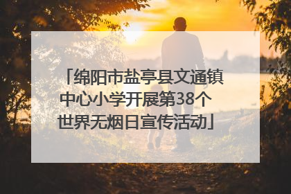 绵阳市盐亭县文通镇中心小学开展第38个世界无烟日宣传活动