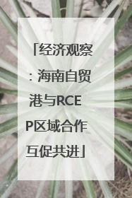 经济观察：海南自贸港与RCEP区域合作互促共进