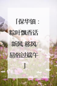 保华镇：粽叶飘香话新风 移风易俗过端午