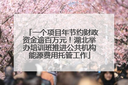一个项目年节约财政资金逾百万元！湖北举办培训班推进公共机构能源费用托管工作