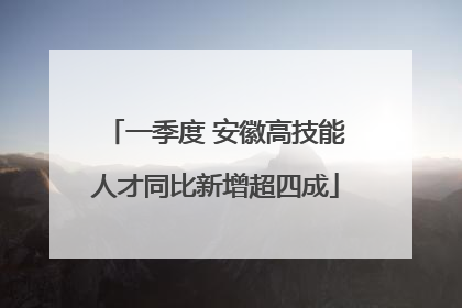 一季度 安徽高技能人才同比新增超四成