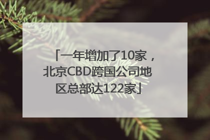 一年增加了10家，北京CBD跨国公司地区总部达122家
