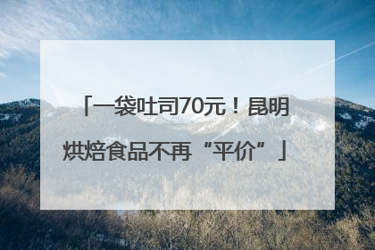 一袋吐司70元！昆明烘焙食品不再“平价”