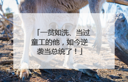一贫如洗、当过童工的他，如今逆袭当总统了！
