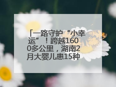 一路守护“小幸运”！跨越1600多公里，湖南2月大婴儿患15种疾病紧急转运