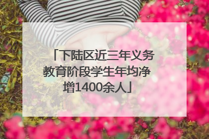 下陆区近三年义务教育阶段学生年均净增1400余人