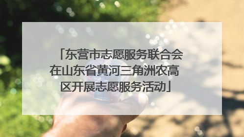 东营市志愿服务联合会在山东省黄河三角洲农高区开展志愿服务活动