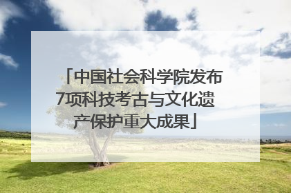 中国社会科学院发布7项科技考古与文化遗产保护重大成果