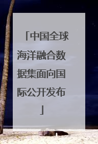 中国全球海洋融合数据集面向国际公开发布