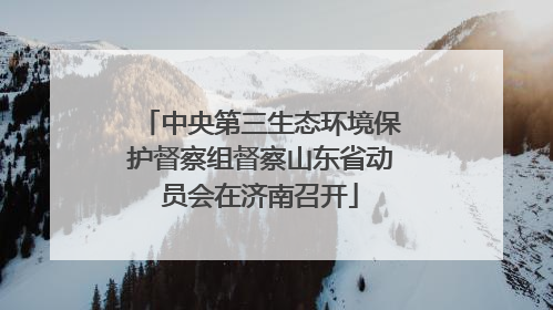 中央第三生态环境保护督察组督察山东省动员会在济南召开