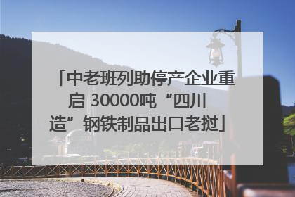 中老班列助停产企业重启 30000吨“四川造”钢铁制品出口老挝