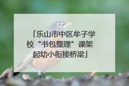 乐山市中区牟子学校“书包整理”课架起幼小衔接桥梁