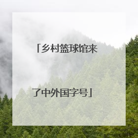 乡村篮球馆来了中外国字号