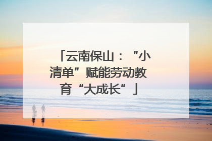 云南保山：“小清单”赋能劳动教育“大成长”