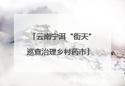 云南宁洱“街天”巡查治理乡村药市