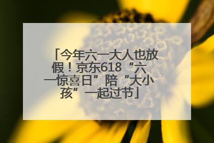 今年六一大人也放假！京东618“六一惊喜日”陪“大小孩”一起过节