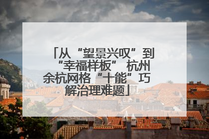 从“望景兴叹”到“幸福样板” 杭州余杭网格“十能”巧解治理难题