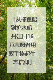 从捕鱼船到护水船 丹江口16万志愿者用双手捧起生态信仰